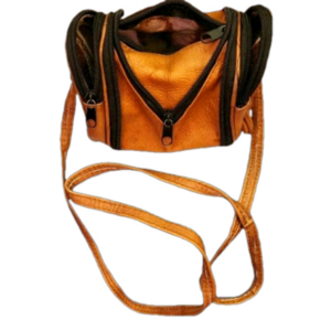 Vintage Leather folding  small crossbody bag